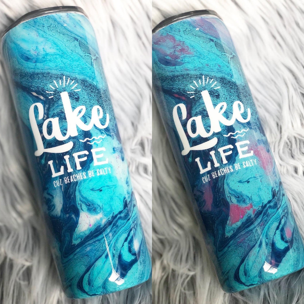 Lake Life Color Change Tumbler