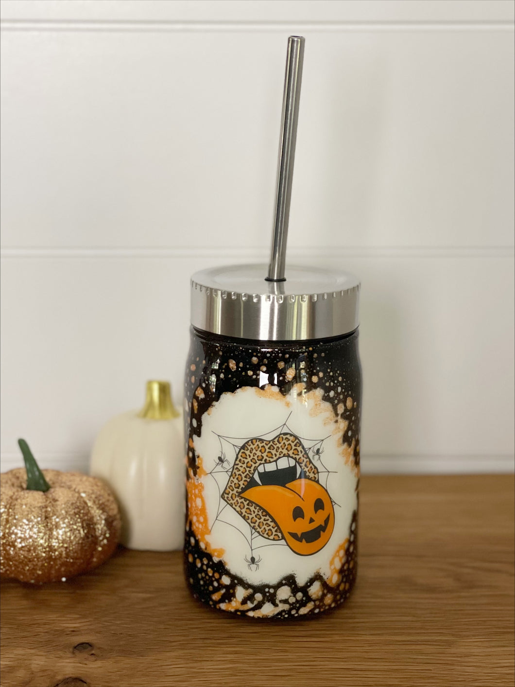 Halloween Mason Jar Tumbler