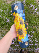 Load image into Gallery viewer, Sunflower and Leopard Tumbler
