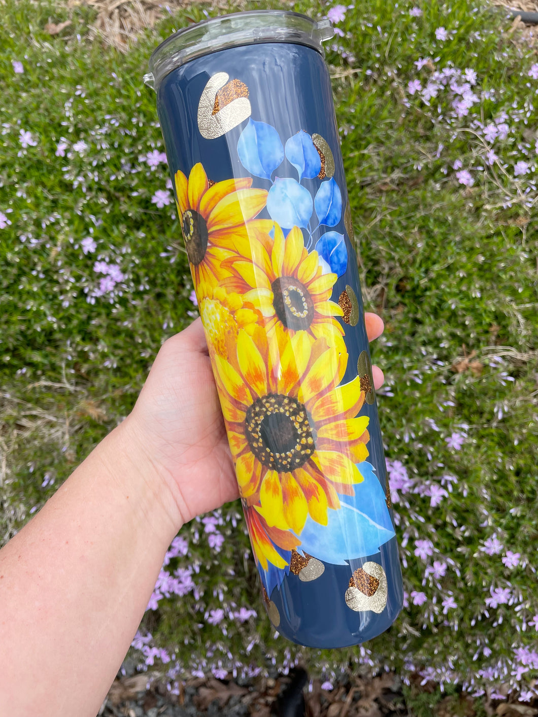Sunflower and Leopard Tumbler