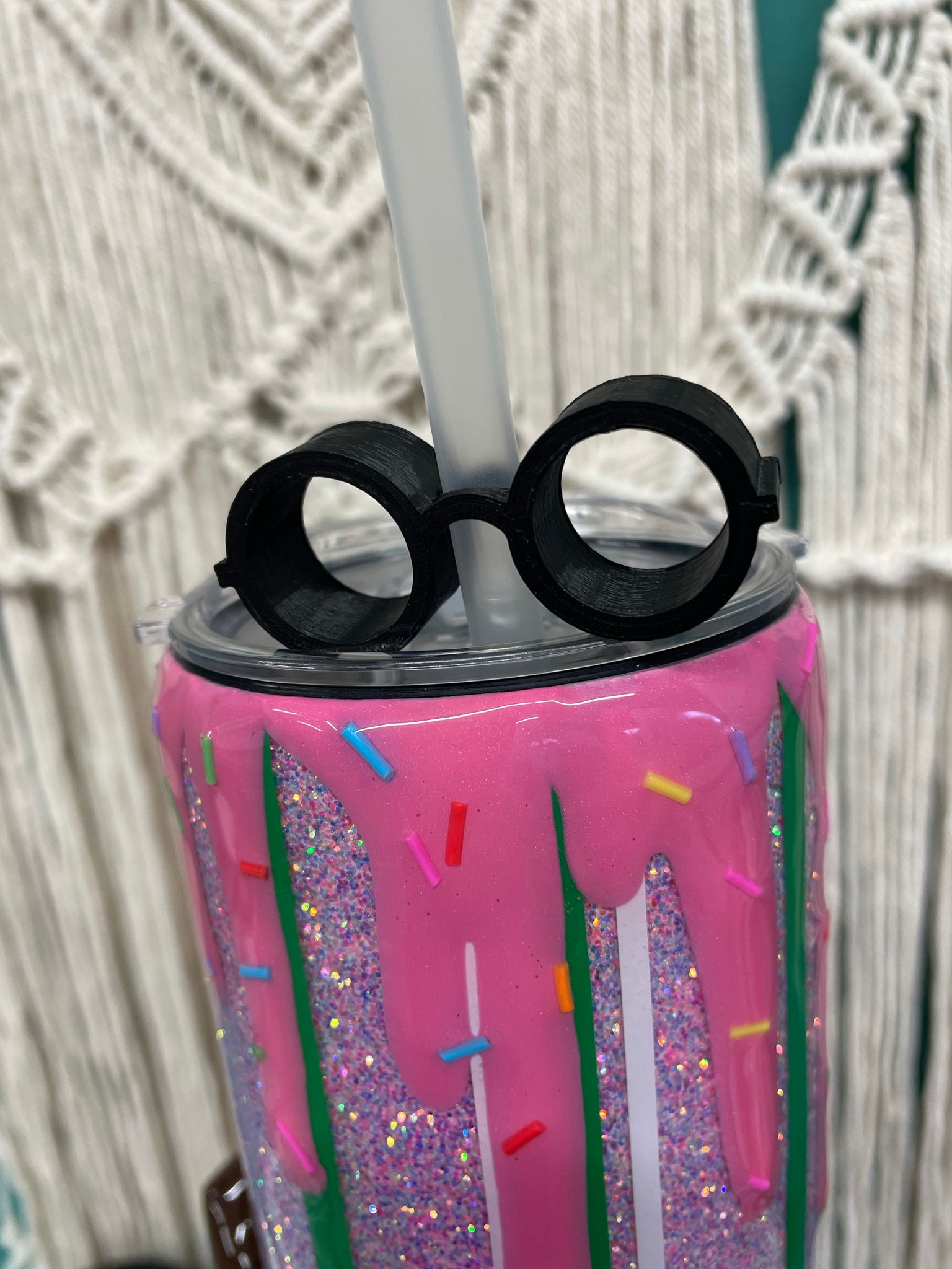 Harry Potter glasses straw topper